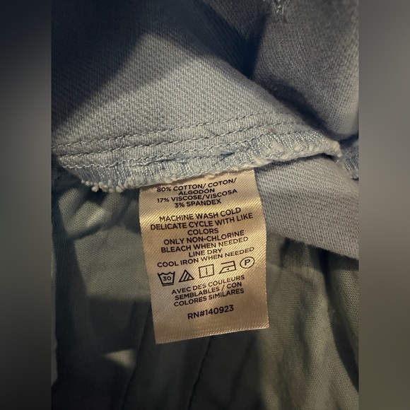 NWT LOFT Palmer Wide Leg Pants in Light Blue Twill - Size 8R - Picture 5 of 5